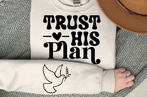 Trust His Plan Sleeve SVG Design, Christian Sleeve SVG, Faith SVG Design, Jesus Sleeve SVG SVG Regulrcrative 