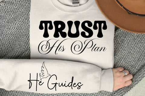 Trust His Plan Sleeve SVG Design, Christian Sleeve SVG, Faith SVG Design, Jesus Sleeve SVG SVG Regulrcrative 