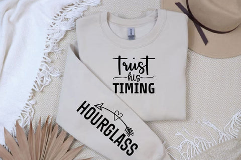 Trust His timing Sleeve SVG Design, Christian Sleeve SVG, Faith SVG Design, Jesus Sleeve SVG SVG Regulrcrative 