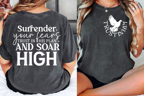 Trust in him Front and Back SVG T shirt Design SVG Designangry 