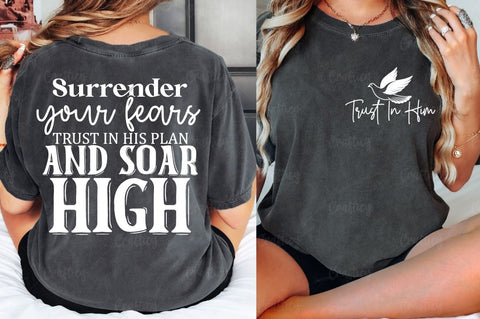 TRUST IN HIM Front and Back SVG T shirt Design SVG Designangry 