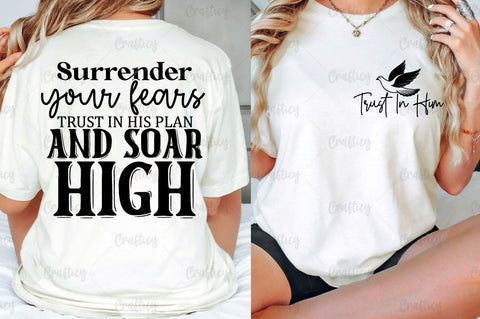 TRUST IN HIM Front and Back SVG T shirt Design SVG Designangry 