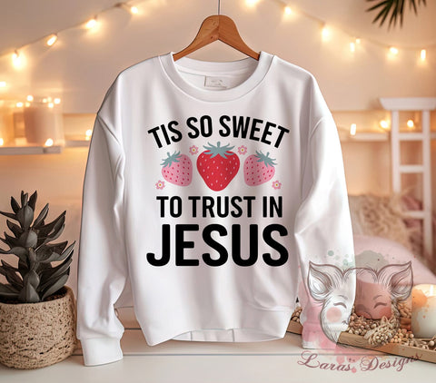 Trust Jesus, Inspirational Quote, Christian Art, Faith Sublimation, Religious Decor, Sweet Design, Digital Download, Spiritual Art Sublimation Lara' s Designs 