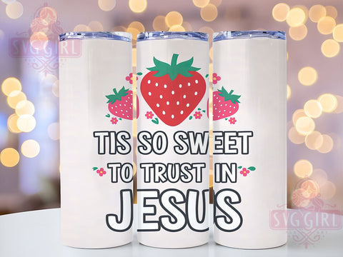 Trust Jesus Tumbler, Christian Gift, 20oz Sublimation, Faith-Based Tumbler, Inspirational Drinkware, Religious Decor, Instant Digital Download Sublimation SvggirlplusArt 