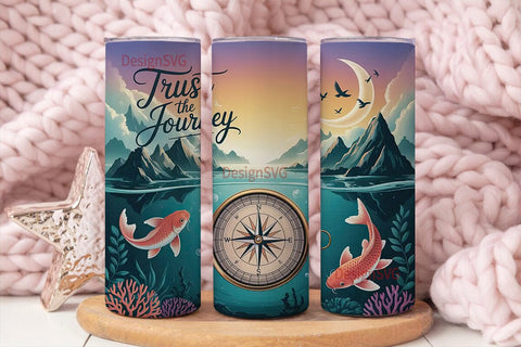 Trust The Journey 20oz Tumbler Wrap Sublimation DesignSVG 