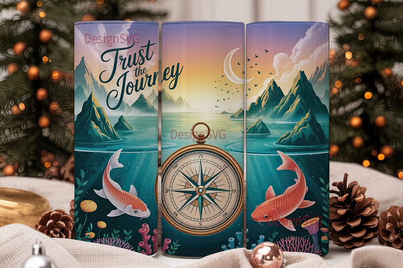 Trust The Journey 20oz Tumbler Wrap Sublimation DesignSVG 
