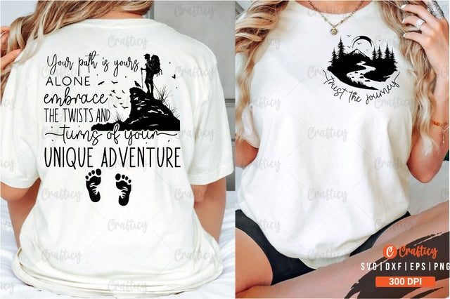 Trust the journey Front and Back SVG T shirt Design SVG Designangry 