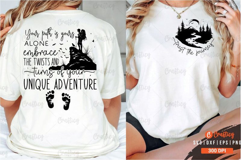 Trust the journey Front and Back SVG T shirt Design SVG Designangry 