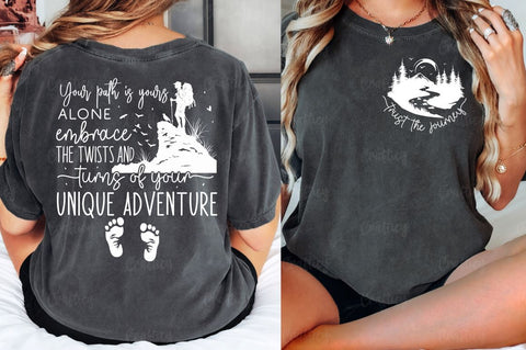 Trust the journey Front and Back SVG T shirt Design SVG Designangry 