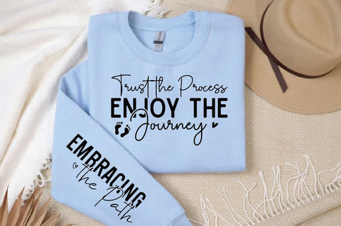 Trust the Process Enjoy the Journey Sleeve SVG Design, Inspirational sleeve SVG, Motivational Sleeve SVG Design, Positive Sleeve SVG SVG Regulrcrative 