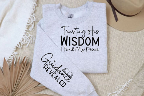 Trusting His Wisdom I Find My Peace Sleeve SVG Design, Christian Sleeve SVG, Faith SVG Design, Jesus Sleeve SVG SVG Regulrcrative 