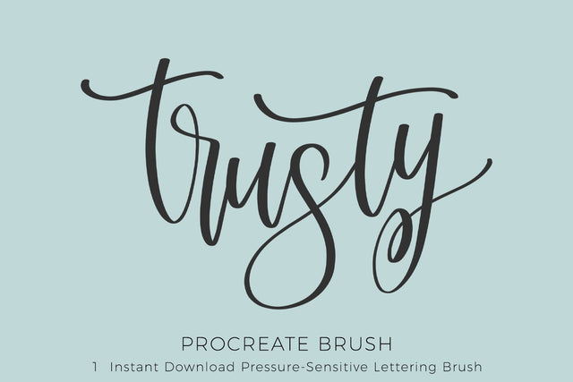 Trusty - Procreate Lettering Brush Font Beck McCormick 