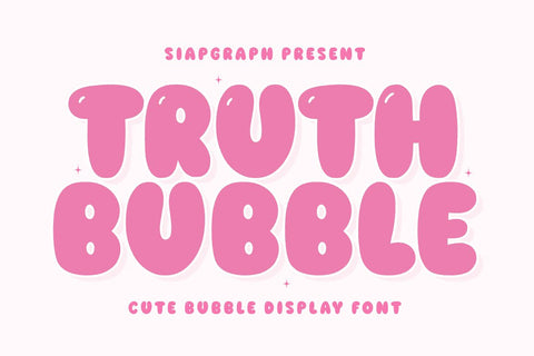 Truth Bubble - Cute Bubble Font Font Masyafi Studio 