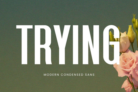 Trying - Modern Condensed Sans Font studioalmeera 