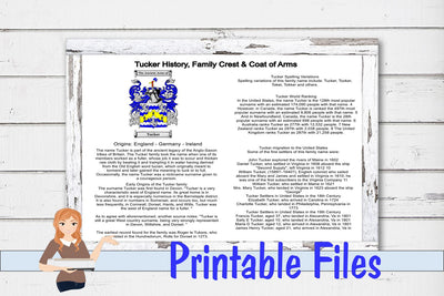 Tucker History, Family Crest & Coat of Arms 3D Paper Family Creations 