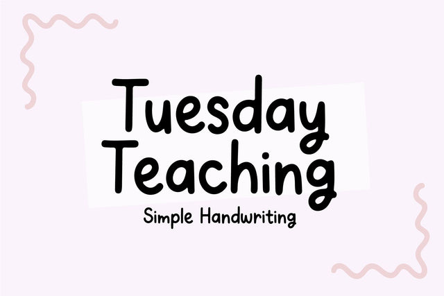 Tuesday Teaching Simple Handwriting Font Blush Font Co. 