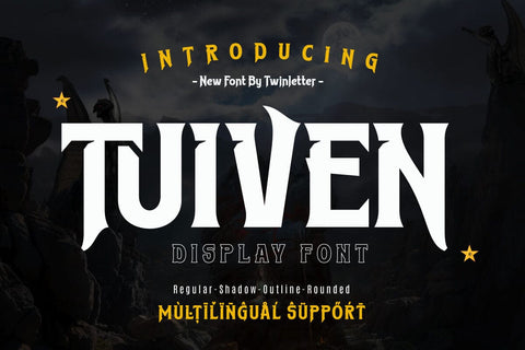 Tuiven - Movie Display Font Font twinletter 