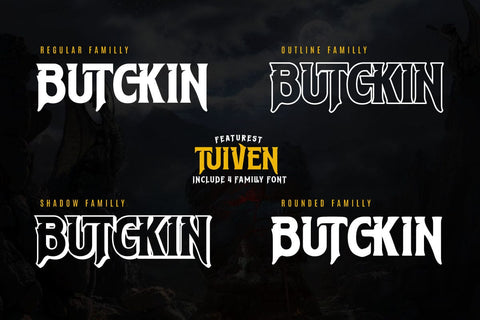 Tuiven - Movie Display Font Font twinletter 