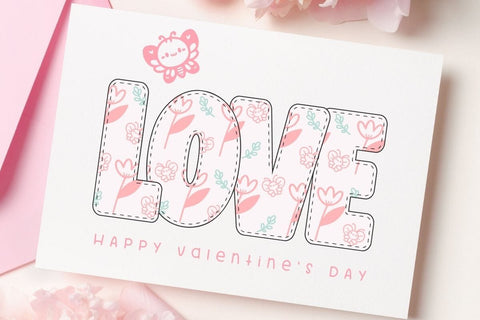 Tulip - Color Spring Font with Bonus Elements for Sublimation Crafts Font AnningArts Design 