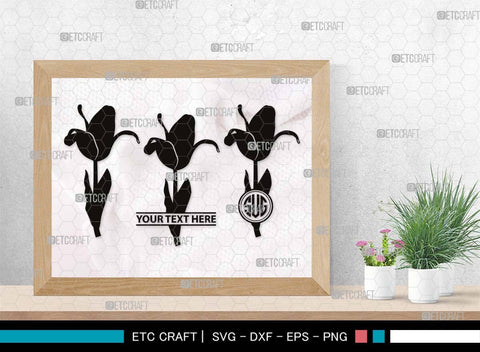 Tulip Flower Monogram, Tulip Flower Silhouette, Tulip Flower SVG, Flower Bouquet Svg, Tulip Svg, Floral Svg, Garden Svg, SB00541 SVG ETC Craft 