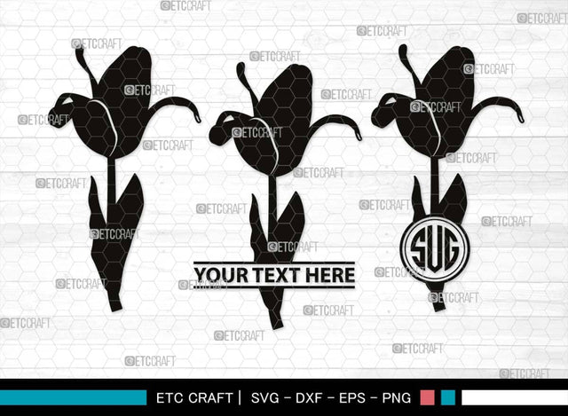Tulip Flower Monogram, Tulip Flower Silhouette, Tulip Flower SVG, Flower Bouquet Svg, Tulip Svg, Floral Svg, Garden Svg, SB00541 SVG ETC Craft 