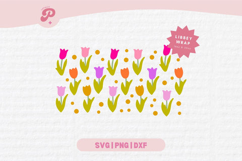 Tulip Glass Can SVG SVG Totally Posie 