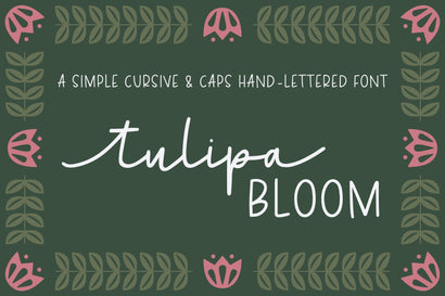 Tulipa Bloom Font Alyssa McDonald Design 