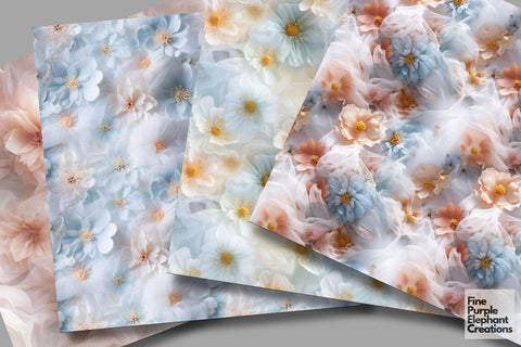 Tulle Party Dress Lace Fabric Texture Digital Pattern Fine Purple Elephant Creations 