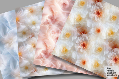 Tulle Party Dress Lace Fabric Texture Digital Pattern Fine Purple Elephant Creations 