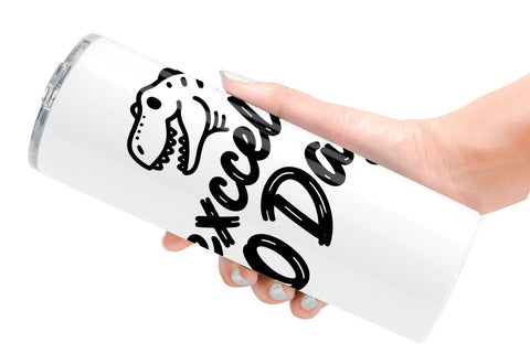 Tumbler 100 Days Scribble Art Quotes Sublimation artnoy 