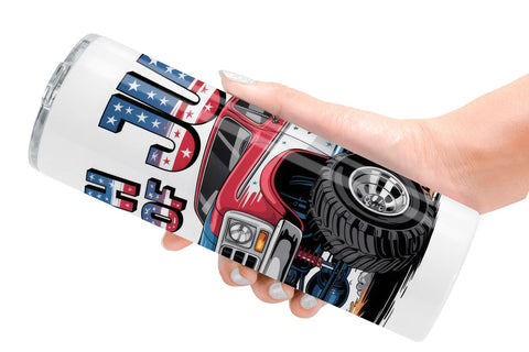 Tumbler 4th of July Monster Truck Sublimation artnoy 