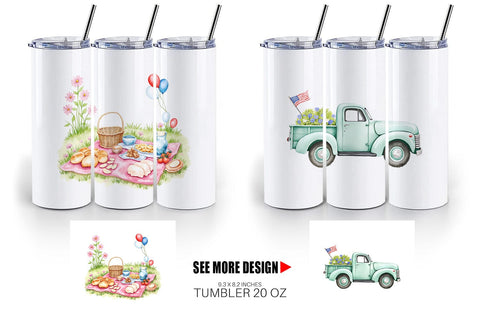 Tumbler 4th of July Parade Sublimation artnoy 