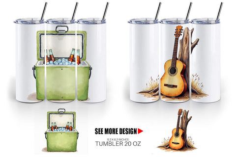 Tumbler 70s Endless Summer Watercolor Sublimation artnoy 
