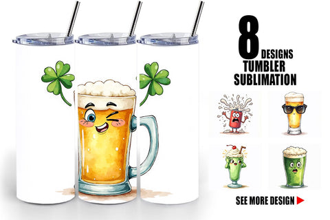 Tumbler 70s Green Mascot Sublimation artnoy 