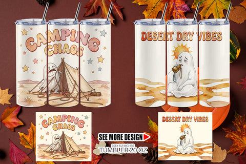 Tumbler 70s Miserable Desert Ghost Sublimation artnoy 