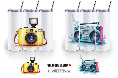 Tumbler 90s Beach Essentials Sublimation artnoy 