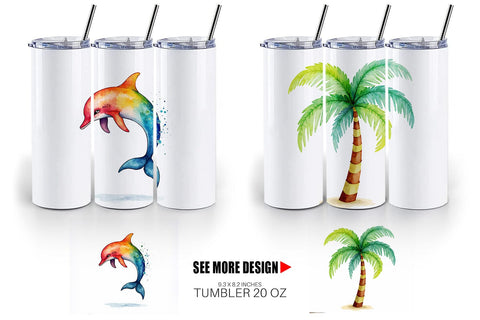 Tumbler 90s Tropical Memphis Sublimation artnoy 