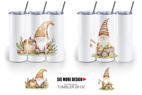 Tumbler Acorn Gnome Delivery Sublimation artnoy 