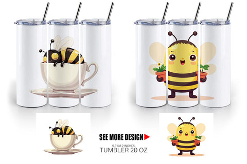Tumbler Adorable Bee Sublimation artnoy 