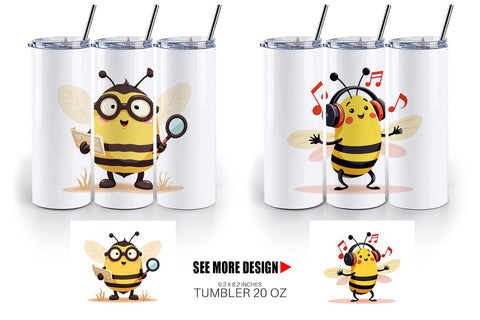 Tumbler Adorable Bee Sublimation artnoy 