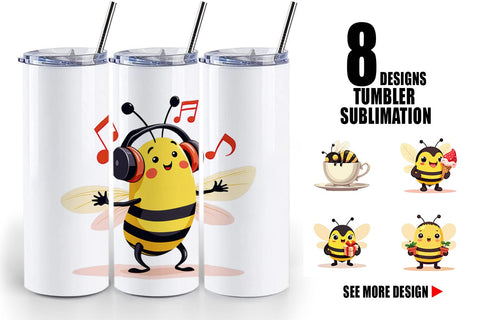 Tumbler Adorable Bee Sublimation artnoy 