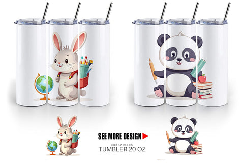 Tumbler Adorable School Summer Sublimation artnoy 