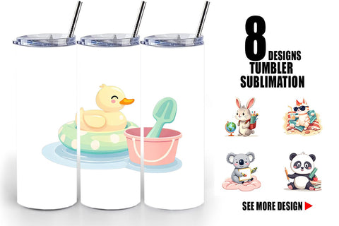 Tumbler Adorable School Summer Sublimation artnoy 