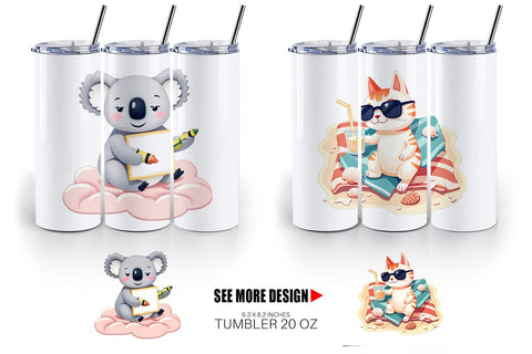 Tumbler Adorable School Summer Sublimation artnoy 