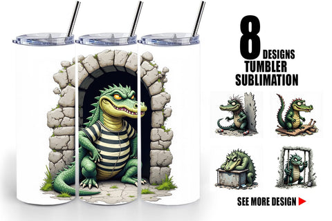 Tumbler Alcatraz Gator Sublimation artnoy 