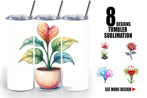 Tumbler Alien Botany Cosmic Love Flora Sublimation artnoy 