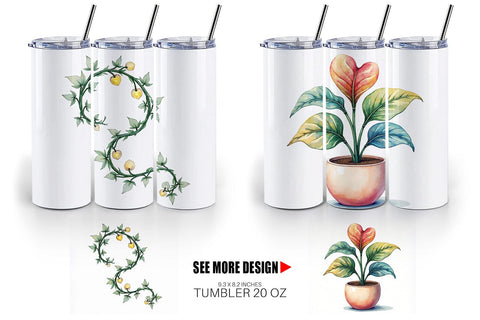 Tumbler Alien Botany Cosmic Love Flora Sublimation artnoy 