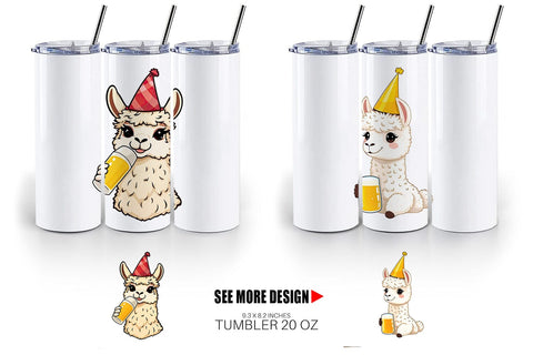 Tumbler Alpaca Beer Day Sublimation artnoy 