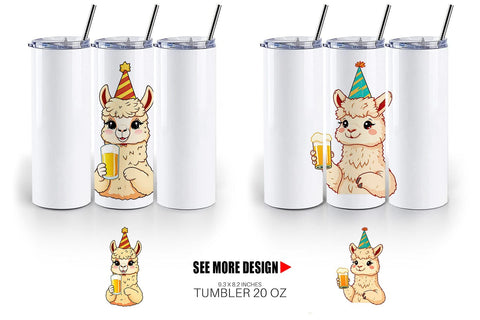 Tumbler Alpaca Beer Day Sublimation artnoy 