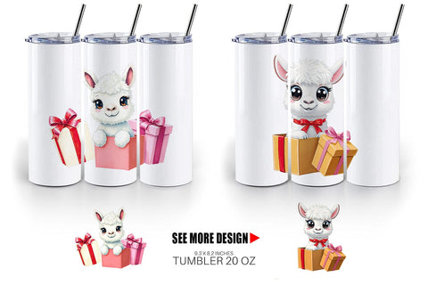 Tumbler Alpaca Gift Sublimation artnoy 